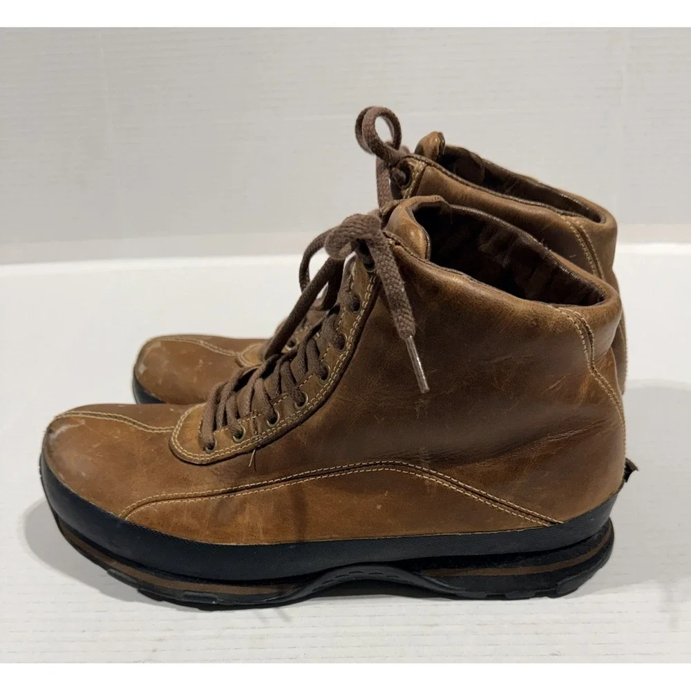 LL BEAN - Men's VTG Brown Waterproof Leather Walking Hiking Boots - Men's 10‎